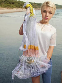 Handmade Braided Fishing Net with Iron Chain for Traditional Cast Fishing