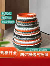 Ventilated Thickened Resin Plant Pot Saucer with Drainage Base