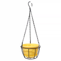 Iron Art Balcony Hanging Planter Basket for Green Plants, Spider Plants, Succulents - Hanging Flower Pot Stand