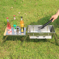 Portable Charcoal Grill, Thickened Stainless Steel Folding BBQ Grill for Outdoor Camping and Home Use