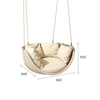 Outdoor Leisure Swing Basket Chair Indoor Balcony Woven Rattan Seat Patio Rattan Chair Single Nordic Rocking Chair