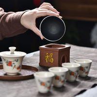 Ceramic Teapot Strainer with Zisha Filter and Stove Design