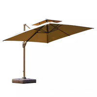 Outdoor Solar LED Patio Umbrella with Water Tank Base for Garden & Villa