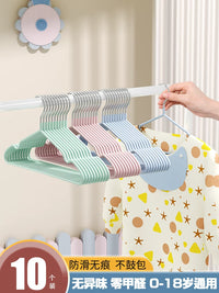 Kids Non-Slip Plastic Hangers for Baby and Children's Clothes, 30-Pack