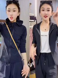 Women's Sun Protection Hoodie - Ice Silk Quick Dry Yoga Jacket