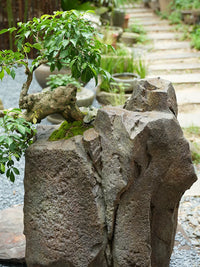 Water Mill Outdoor Garden Faux Rock Planter Ornament for Villa Landscape Decoration
