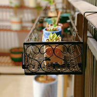 Adjustable Balcony Hanging Planter Rack Hook for Flower Pots Outdoor Window Sill Iron Shelf