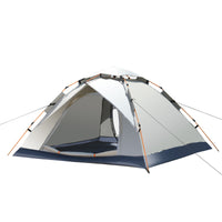 Automatic Pop-Up Double-Layer Camping Tent for 3-4 People - Portable Outdoor Beach Shelter
