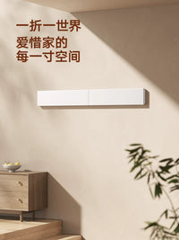 Jinguifuren Wall-Mounted Invisible Folding Clothes Drying Rack for Balcony Bathroom Indoor Use