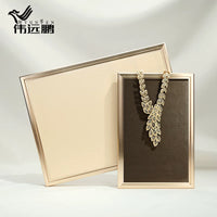 Jewelry Display Tray with Metal Frame for Rings Necklaces Bracelets, Storage Organizer for Showcases