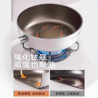Yiyalu Titanium Non-Stick Frying Pan with Lid for Steak and Stir-Frying, Induction and Gas Cooktop Compatible