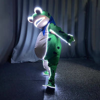 LED Inflatable Frog Mascot Costume for Performances and Parties