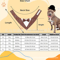 Classic Plaid Pet Bandana with Hook and Loop Closure for Dogs