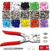 Colorful Snap Fastener Kit with Pliers Tool for DIY Crafting