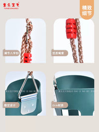 Kids' Stainless Steel Hanging Basket Swing for Indoor/Outdoor Sensory Play