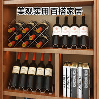 Luxury Metal Wine Rack Display Stand - Diamond Lattice Wine Cabinet Bottle Holder for Storage and Organization