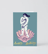 Wrap British Imported Naughty Birthday Greeting Card for Girl Couple, Congratulations Blessing Card by Illustrator Buturkova