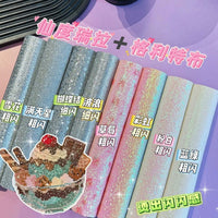 Glitter Iron-On Transfer Paper for Perler Beads - Rainbow Sparkle DIY Craft Sheets