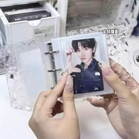 A8 Transparent Wavy Acrylic Loose-Leaf Mini Photo Card Holder Album for Kpop Photocards