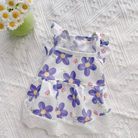 Pet Floral Lace Princess Dress for Cats and Small Dogs
