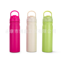 Stainless Steel Insulated Water Bottle with Wide Mouth and Handle for Outdoor Sports