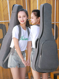 Padded Dual-Shoulder Guitar Gig Bag for Acoustic, Classical, and Electric Guitars
