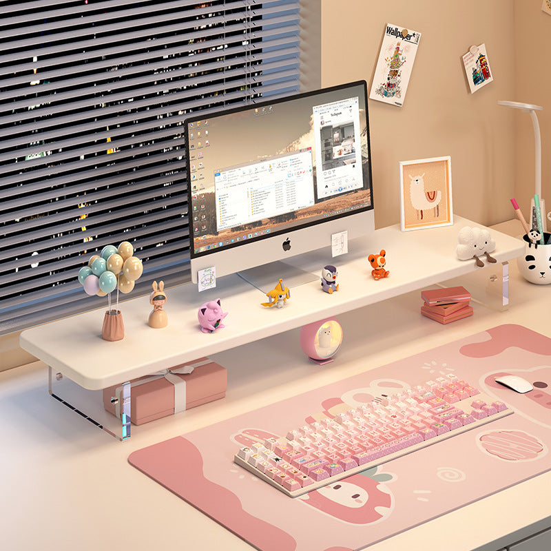 Acrylic Monitor Stand Riser with Storage for Desk Organization