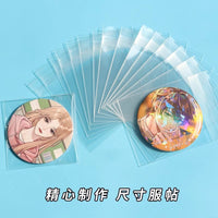 Clear PVC Round Badge Protector Sleeves for Anime Merch 58mm 75mm