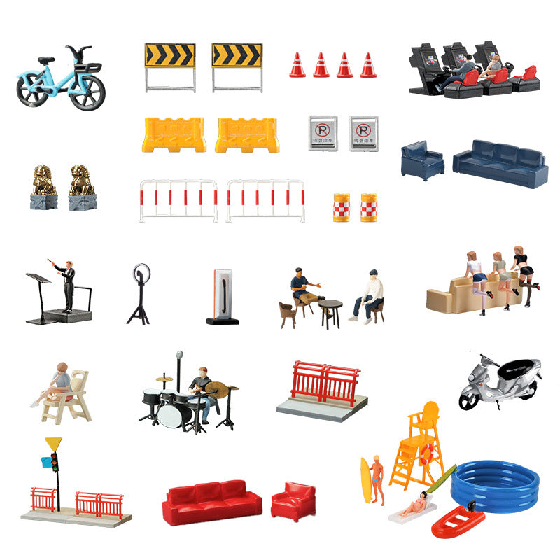 Miniature Dollhouse Furniture and Accessories for Dioramas and Sand Table Decor