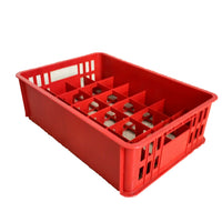 Thickened 24-Grid Glass Cup Crate Beer Bottle Storage Basket Red Wine Glass Organizer Plastic Turnover Box