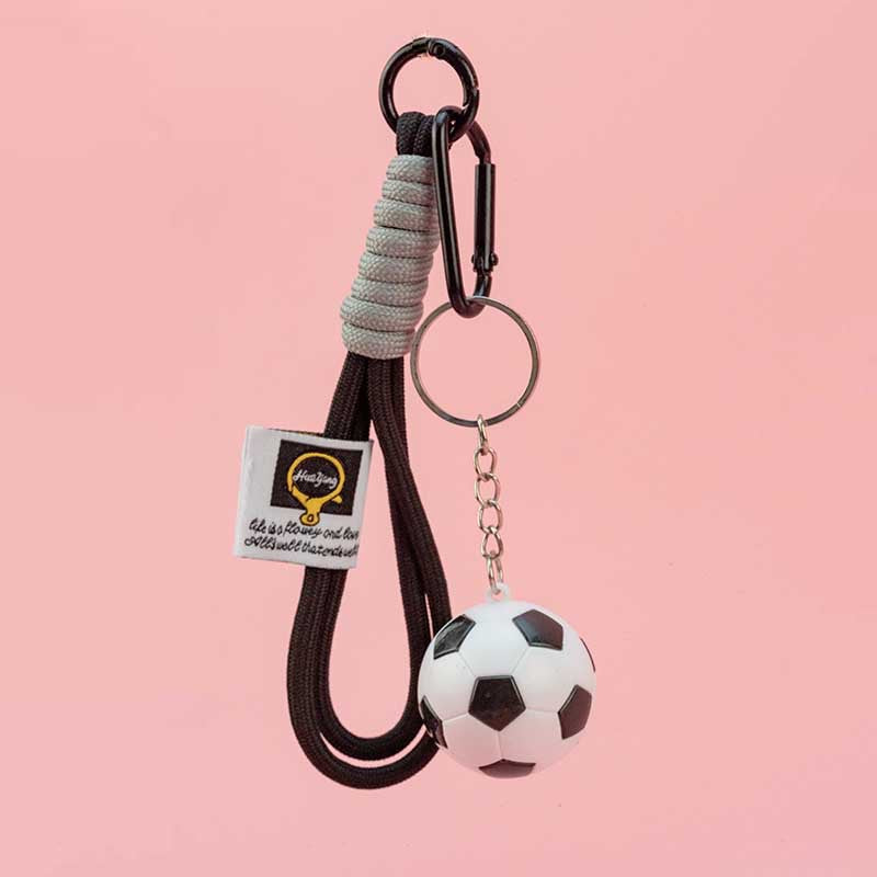 Soccer Ball Keychain with Climbing Rope, Creative Couple Gift Bag Charm