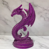 Halloween Dragon Crystal Ball Stand Ornament Metal Craft Display Base for Home Decor