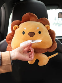 Creative Car Tissue Box Cartoon Hanging Type Multi-functional Armrest Sun Visor Tissue Holder