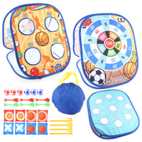 Kids 3-in-1 Dinosaur Football Toss Game Tent with Storage Bag, Indoor Outdoor Foldable Play Tent