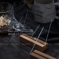 Acrylic Nail Art Display Board with Solid Wood Base for Press-On Nails & Salon Showcase