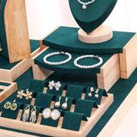 Premium Jewelry Display Tray Set for Countertop and Showcase, Necklace and Ring Organizer
