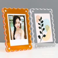 Acrylic Magnetic Photo Frame for Instax and Small Prints, Clear Display Stand