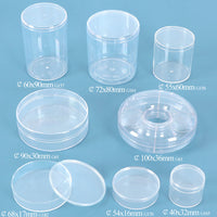 Round PS Plastic Display Box for Jewelry and Figurines