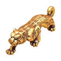 Christmas Tiger Amulet Brass Keychain Pendant Chinese Style Gift