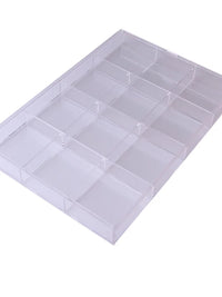 Clear Acrylic Multi-Grid Jewelry Organizer Box with Lid for Beads Bracelets