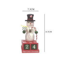 Christmas Countdown Calendar Ornament - Santa/Snowman Desktop Decor