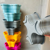 Large Stackable Vertical Garden Planter with Wheels for Balcony Vegetable Planting