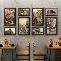 Vintage Shanghai Street Scene Wall Art for Restaurant Decor