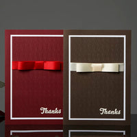 Ribbon Bow A4 Large Greeting Card for Corporate Employee Customer, Thank You Signature Gift for Birthday, Dragon Boat, Mid-Autumn, New Year