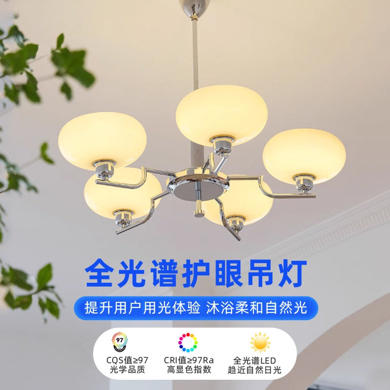 Bauhaus Vintage French Cream Style Chandelier for Living Room Bedroom Dining Room Study