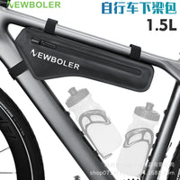 Bicycle Frame Bag Waterproof Front Tube Pouch for Mountain Road Bikes