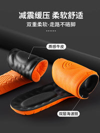 ECCO Men's Genuine Leather Insoles, Thickened, Sweat-Absorbing, Odor-Resistant, Shock-Absorbing