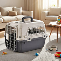 Portable Pet Carrier for Cats and Small Dogs, Airline Approved Travel Crate with Wheels