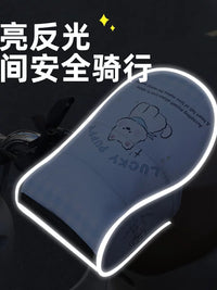 Motorcycle Handlebar Mittens for Electric Bikes, UV Protection, Breathable Mesh