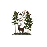 Forest Deer Metal Wall Decor for Garden & Bedroom